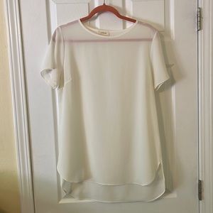 Short sleeve ivory blouse